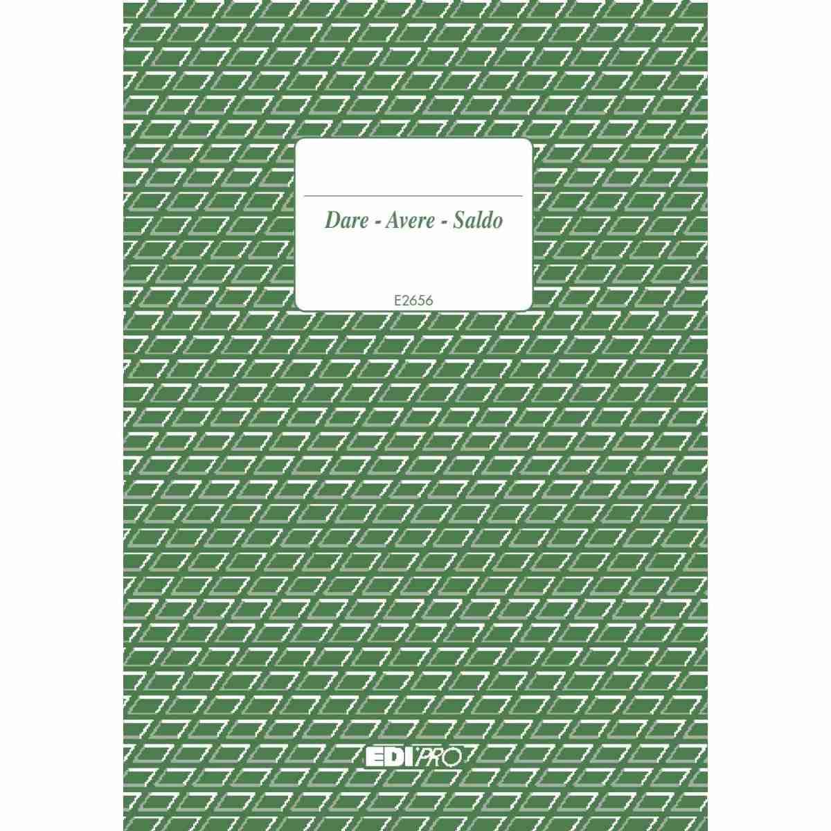 Edipro - registro dare / avere / saldo 96 pagine - 17 x 12 cm