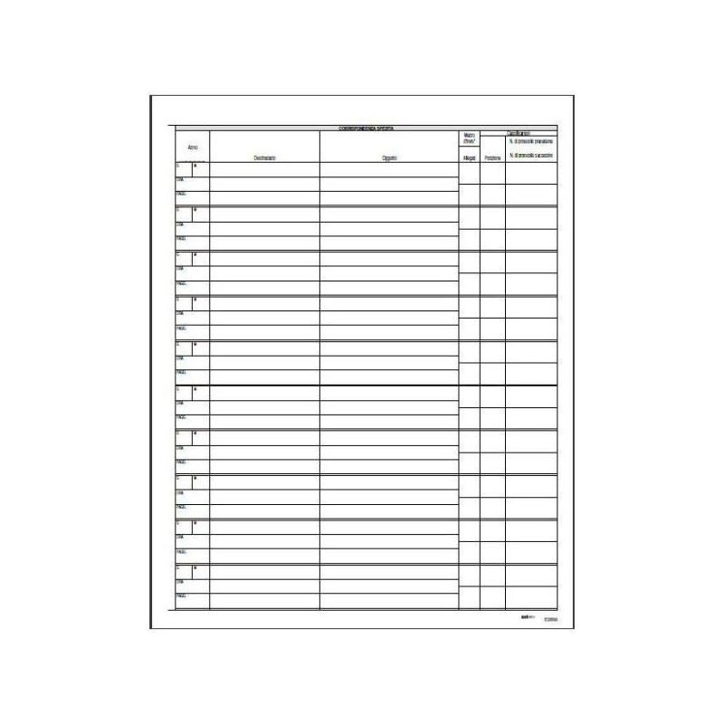 Edipro - registro protocollo corrispondenza arrivo-partenza 47 pagine - 31 x 24,5 cm