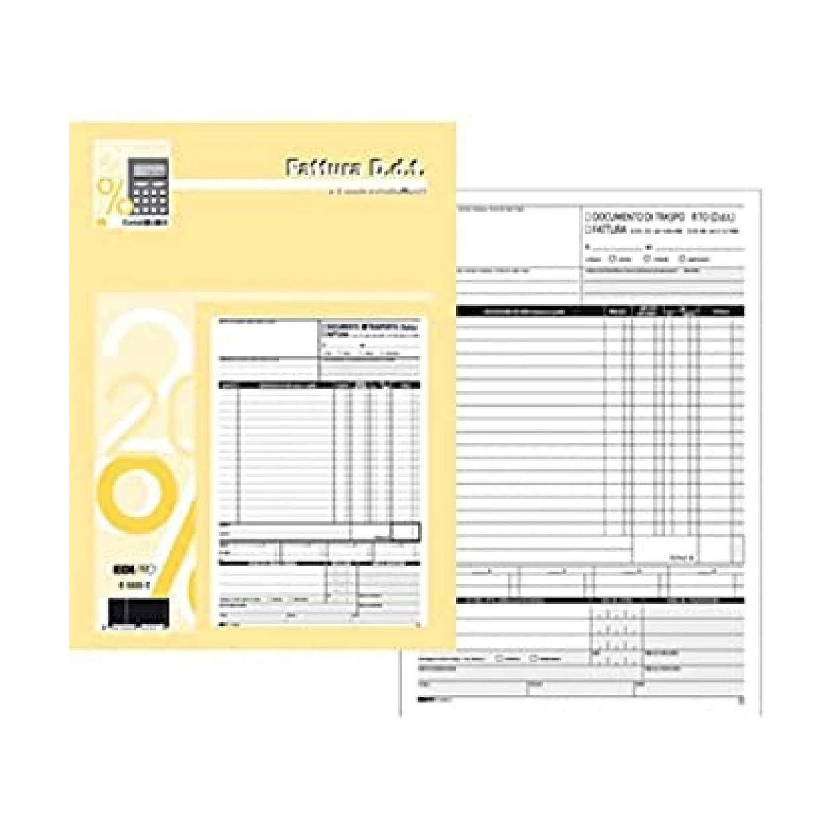 Edipro - blocco d.d.t. fattura 33 x 3 autoricalcante - formato 22 x 14,8 cm
