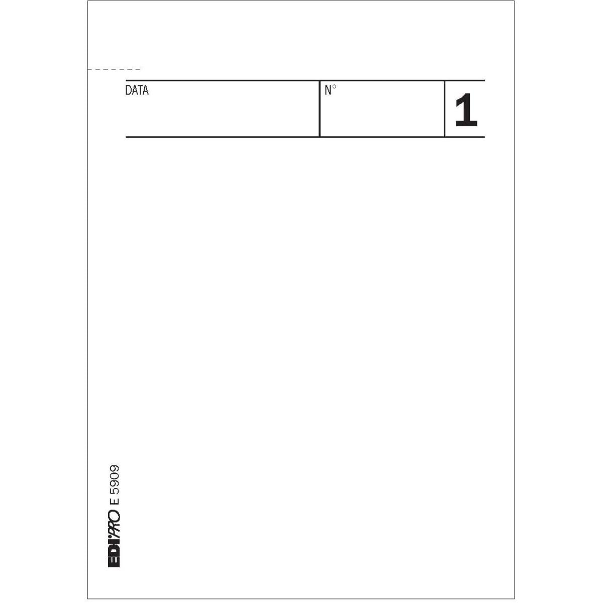 Edipro - blocco comande 25 x 3 autoricalcante - formato 10,5 x 7,5 cm