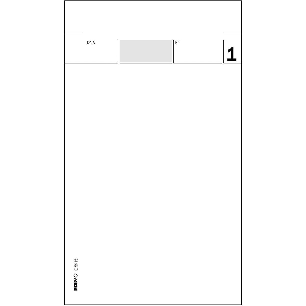 Edipro - blocco comande 25 x 4 autoricalcante - formato 17 x 9,9 cm