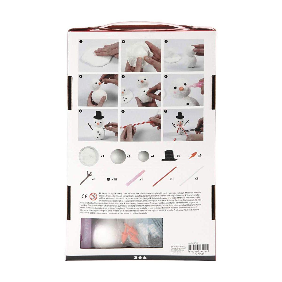 Build a snowman creativ christmas - costruisci un pupazzo di neve, da modellare