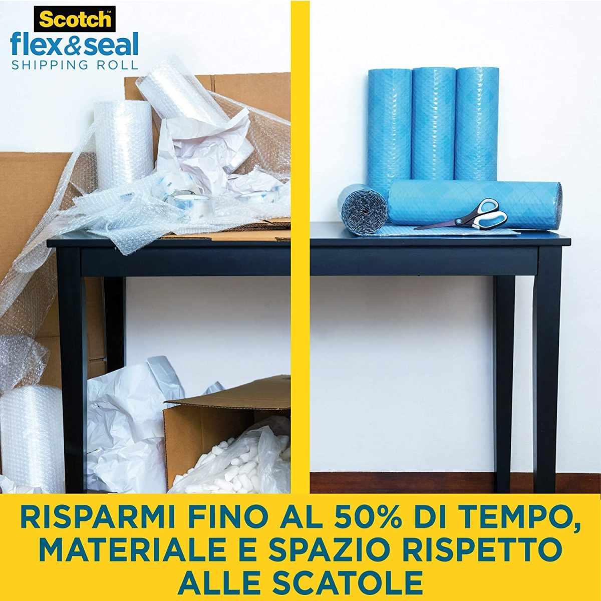 Scotch flex & seal shipping roll - rotolo per spedizioni - 38 cm x 6 mt