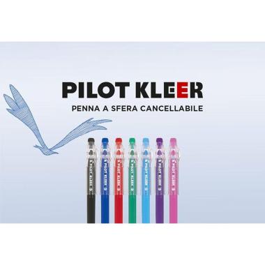 Pilot kleer - penna  a sfera cancellabile usa e getta - punta 0,7 mm