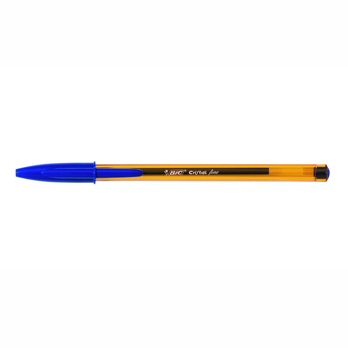 Bic cristal original fine - penna a sfera con cappuccio - punta fine 0,8 mm