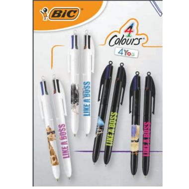 Bic 4 colours - penna a sfera 4 colori - punta da 1,0 mm - decor lot