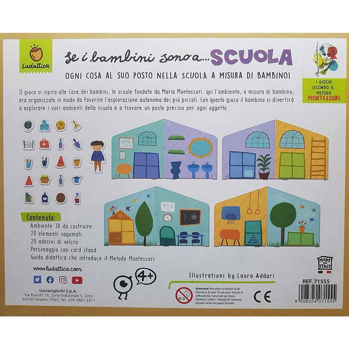 Ludattica - giochi montessori - se i bambini sono a scuola