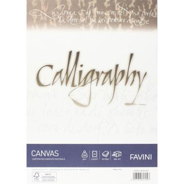 FAVINI - RISMA "CALLIGRAPHY - CANVAS" 200GRMQ 50FG - A4 - AVORIO -