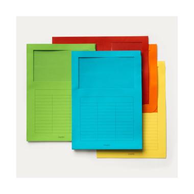 Favini - folder con finestra in cartoncino bristol da 140 gr/mq - confezione da 1o folder 22 x 31 cm