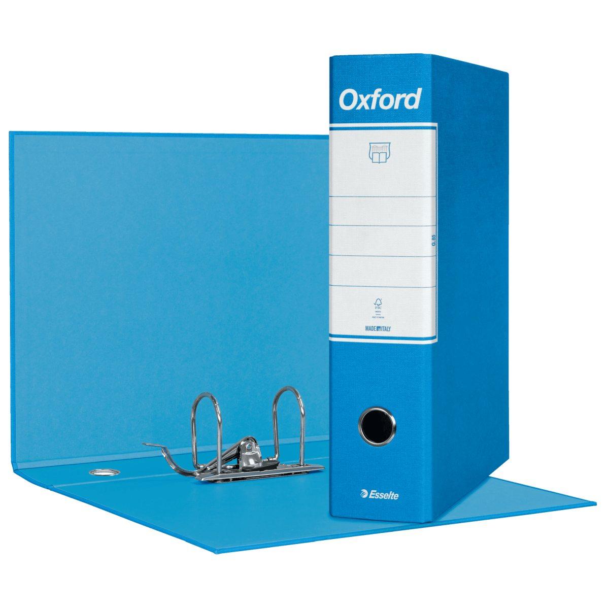 Registratori con custodia esselte oxford - f.to protocollo 29,5 x 35 cm - dorso 8 cm