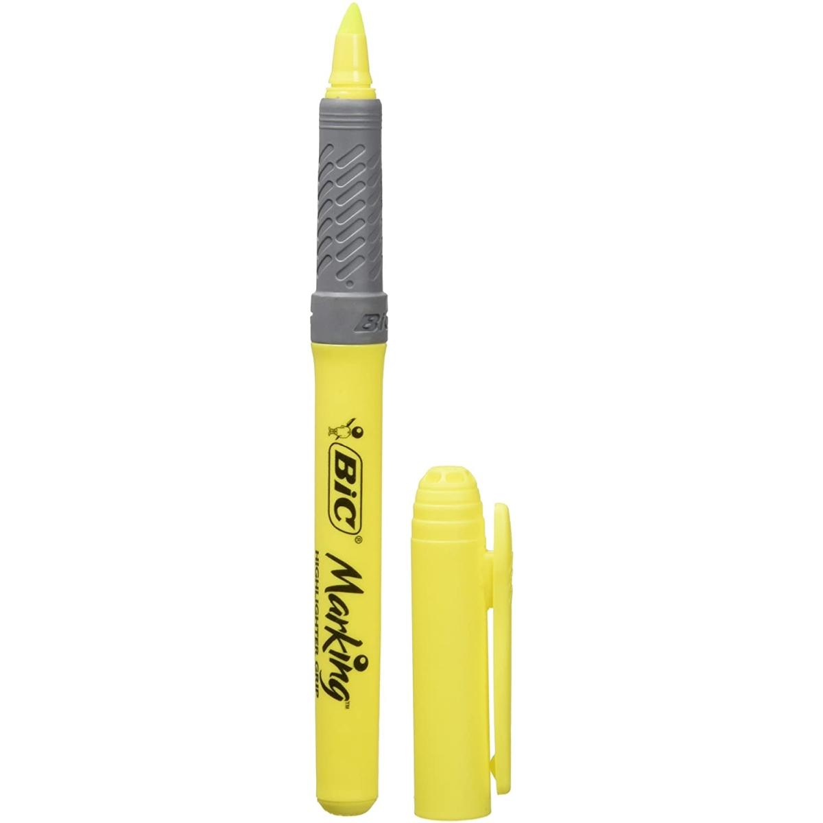 Evidenziatore fluorescente Bic® Marking Highlighter Grip giallo