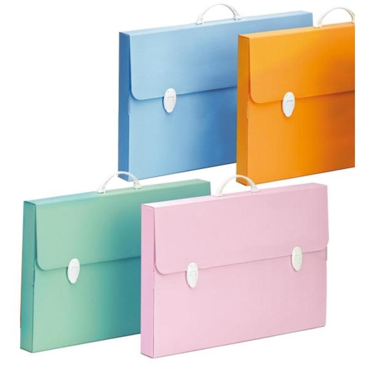 B-case - valigetta stesa every line pastel 0254/p - formato 27 x 37,5 x 8 cm - maniglia e chiusura bianco  -