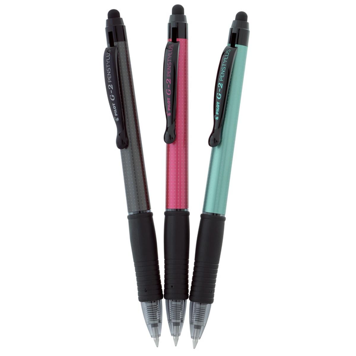 Pilot - g-2 penstylus penna roller gel con touch - black ink - punta media da 0,7 mm