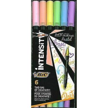 Bic intensity - two tips of creativity !!! punta brush e punta fine - colori pastello