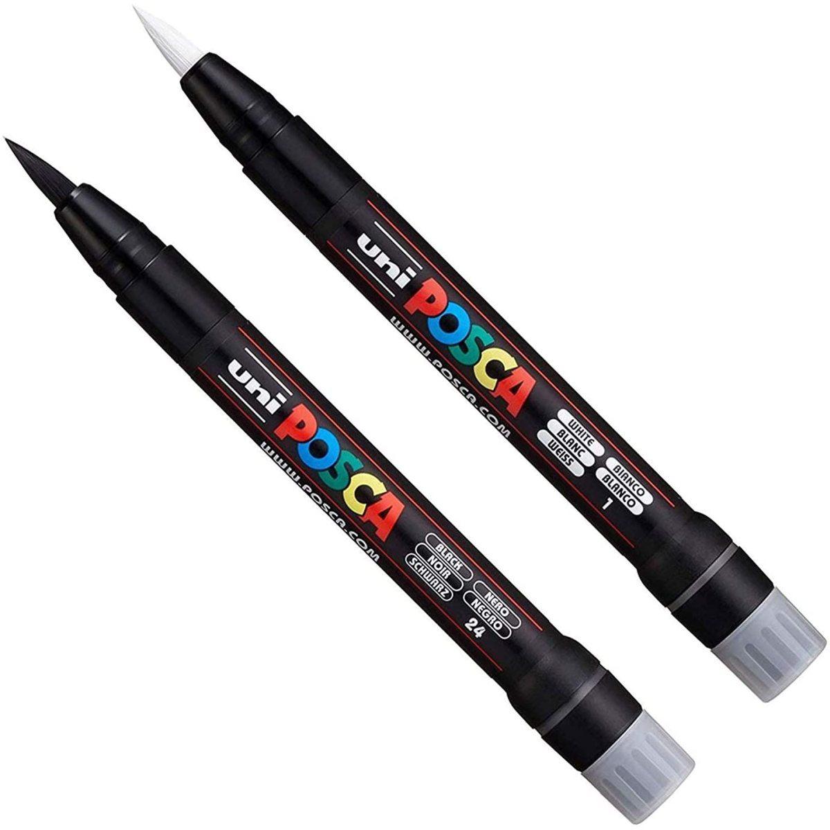 Uniposca - brush tipped marker pens