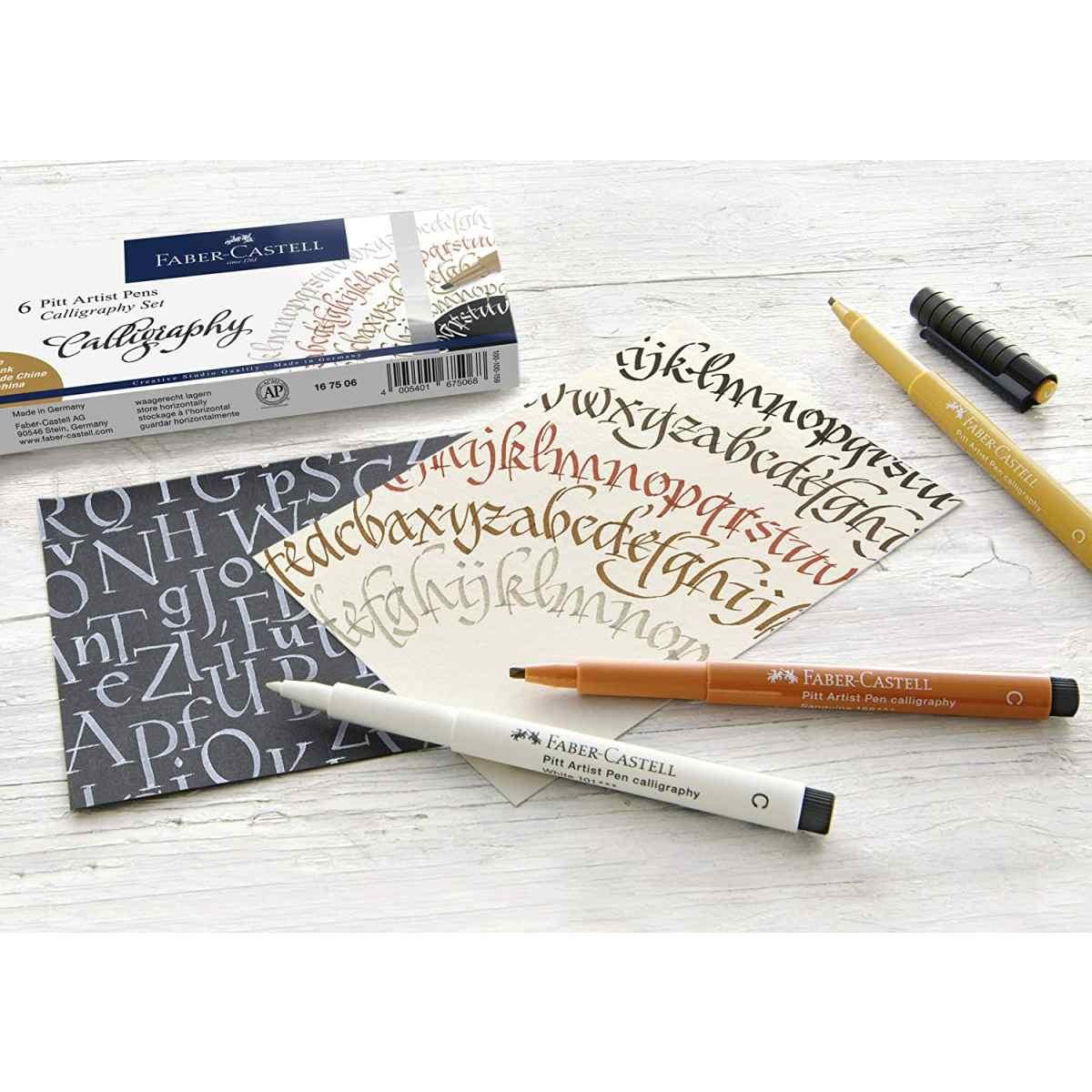 Faber-castell - calligraphy set - 4 pitt artist pens