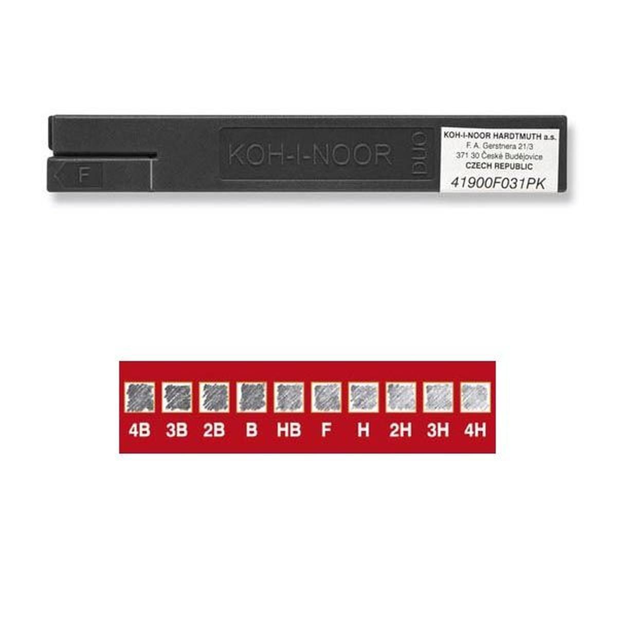 Koh i noor - graphite leads duo - astuccio con 2 mine da 12 cm * Ø 2 mm