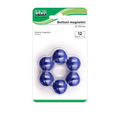 Lebez - 12 bottoni magnetici da 20 mm