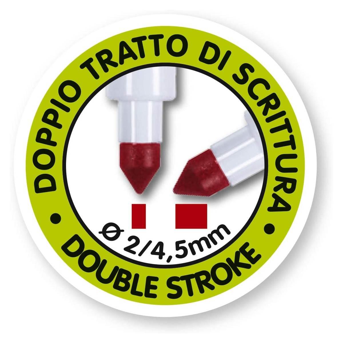 Fibracolor 100 colori diversi - pennarelli punta conica - schoolpack 100 pz