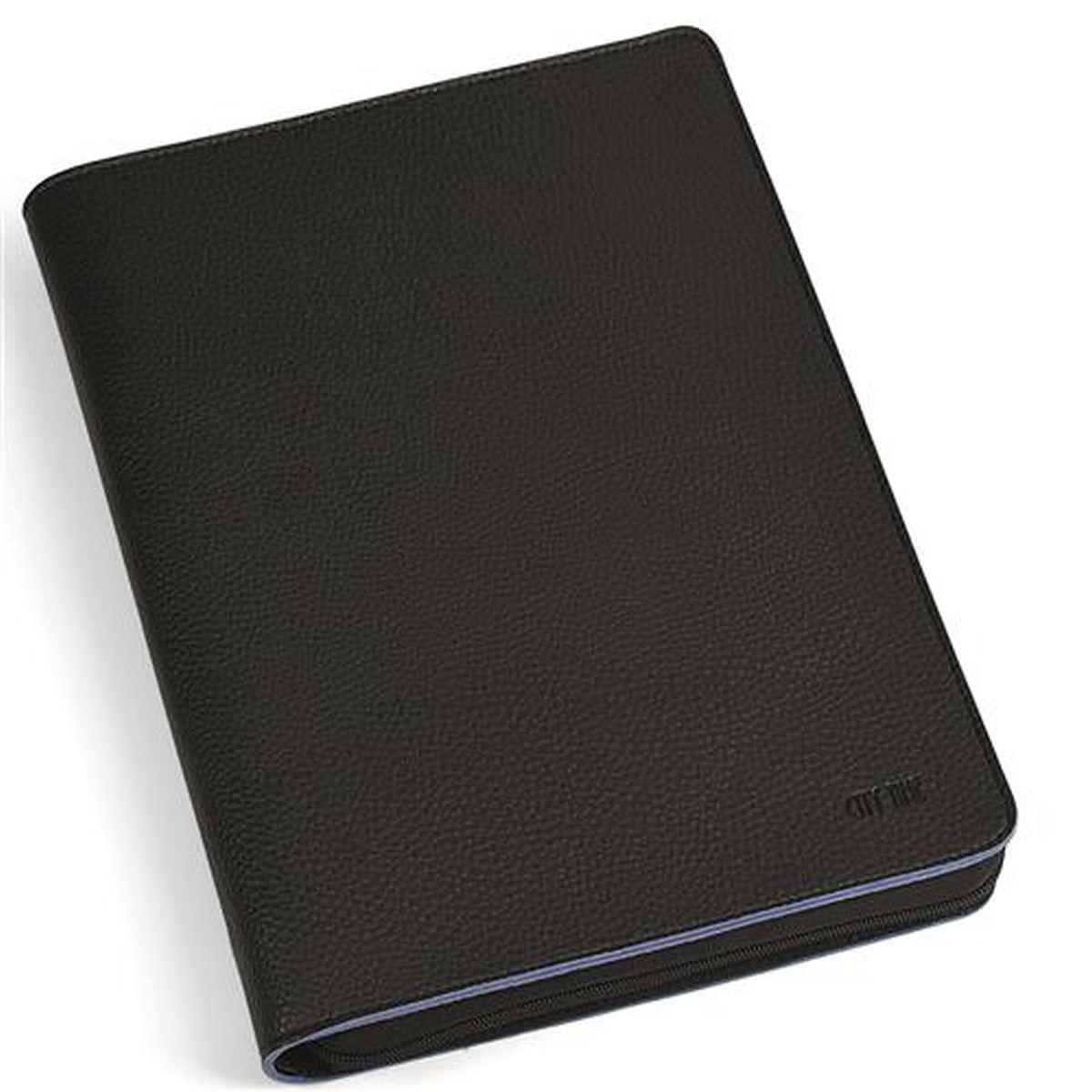 Niji - portablocco in similpelle tamponata doppio colore - chiusura con cerniera -  completo di blocco - tasca interna con vari scomparti - dim.cm. 33 x 25