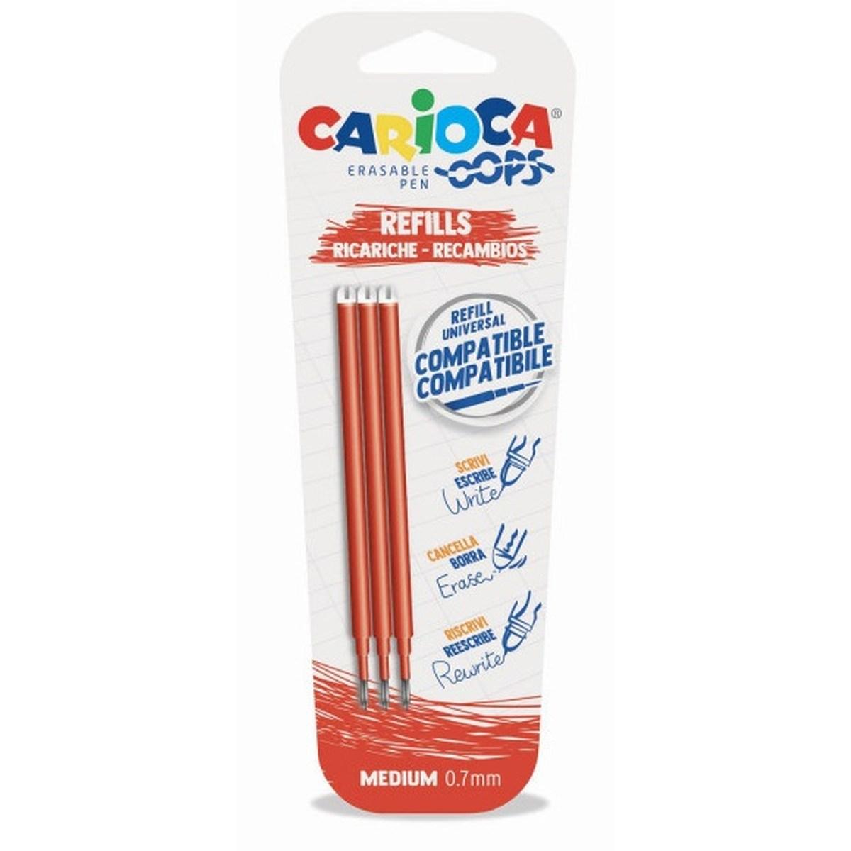 Carioca - oops pop refill penna cancellabile - 0,7 mm