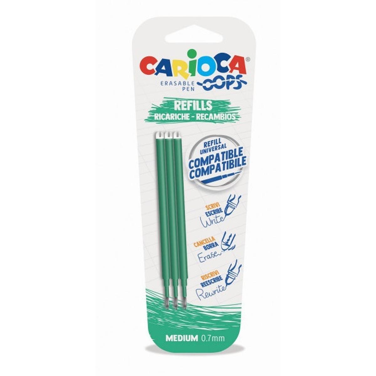 Carioca - oops pop refill penna cancellabile - 0,7 mm