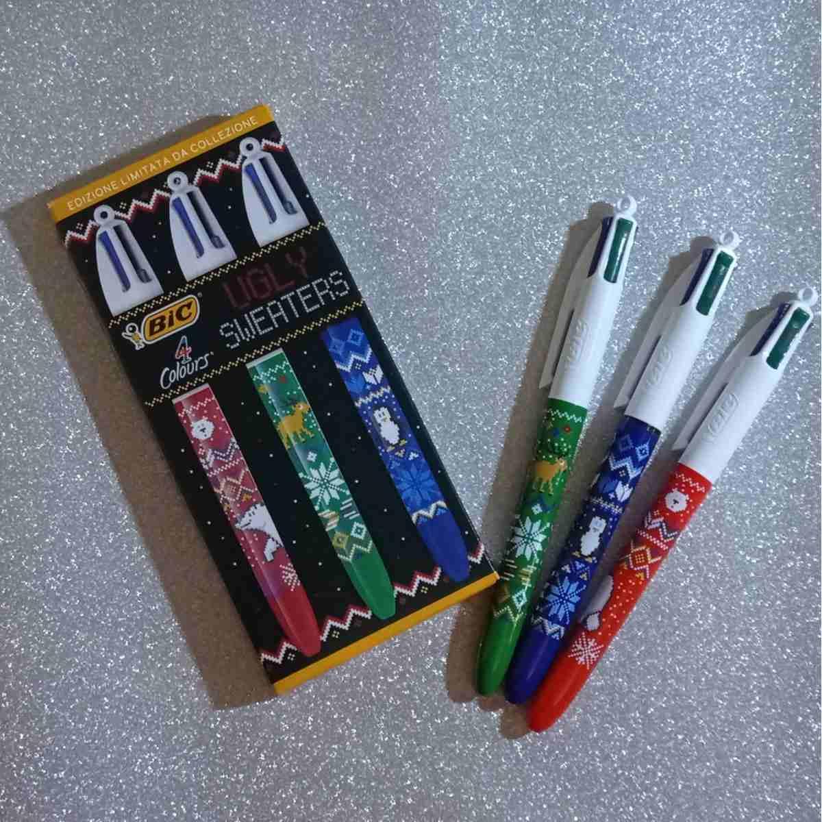 Bic Bic - set 3 penne sfera 4 colours medium ugly sweaters 511025  3086123705784