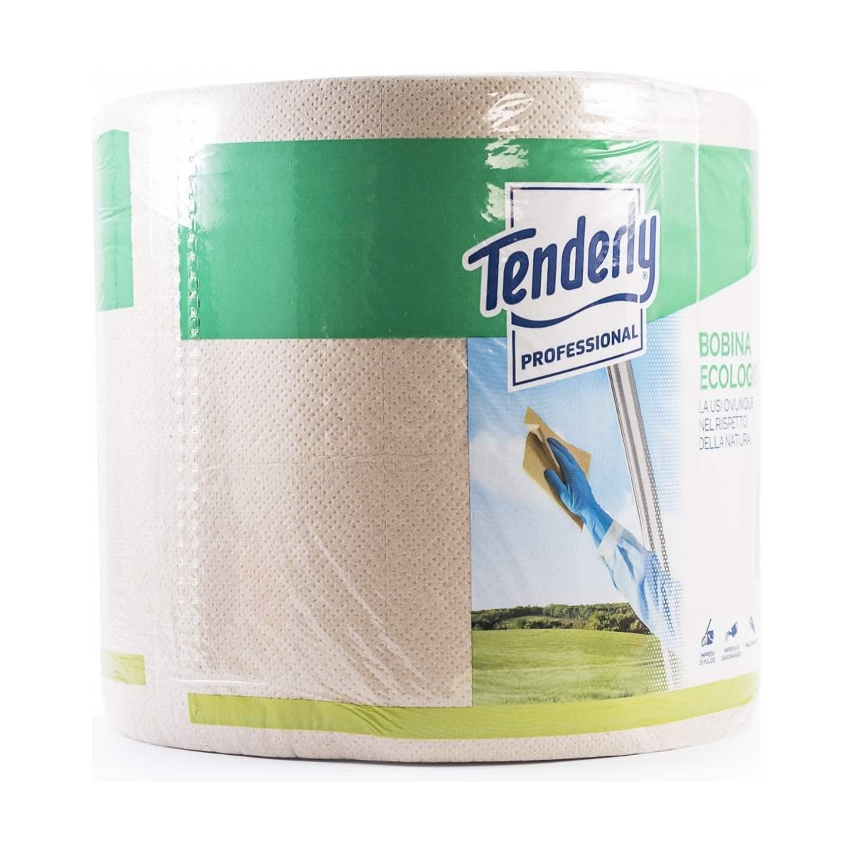 Bobina industriale ecologica 180 mt - 800 strappi in fiberpack - goffratura micro - 2 veli