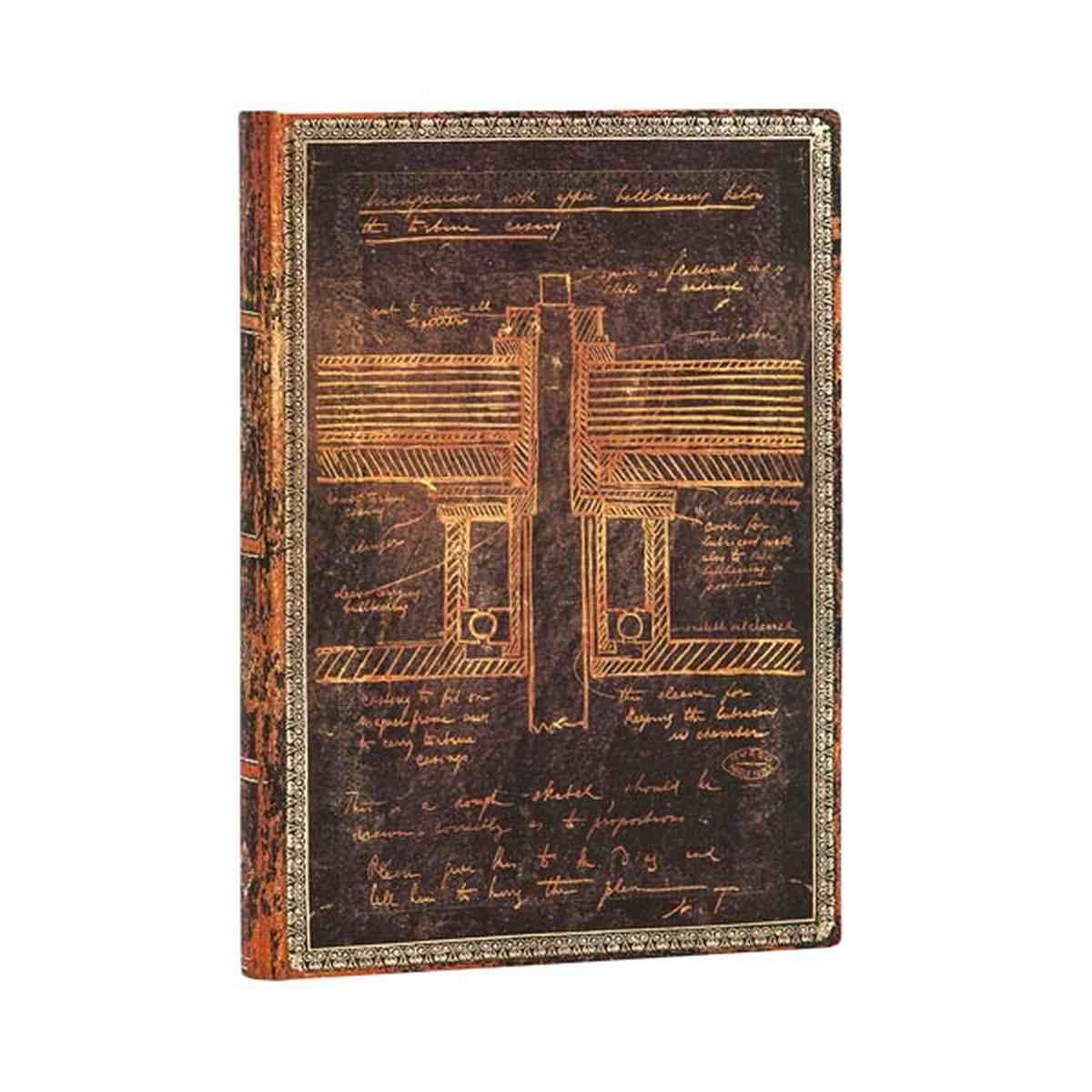 Tesla - bozzetto di una turbina - collezione preziosi manoscritti