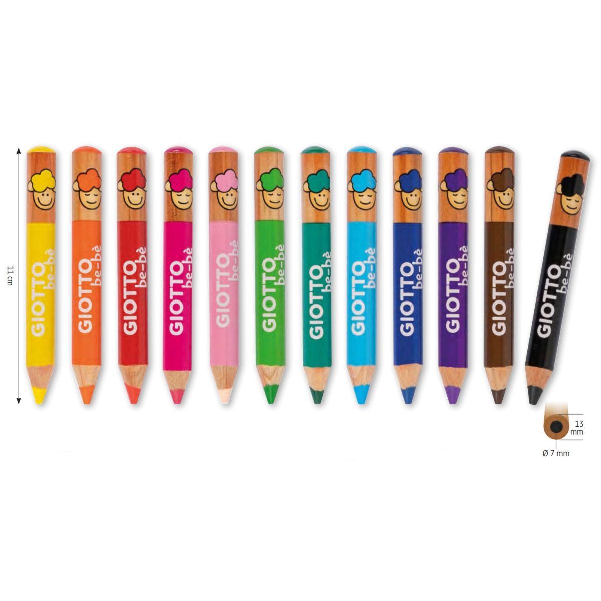 Pastelli super washable giotto be-be' - 12 pz