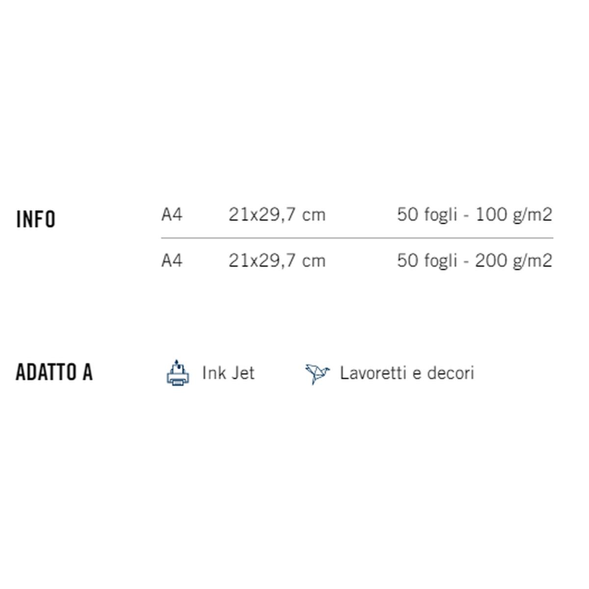 Favini - calligraphy classic canvas - a4 - 50 fogli