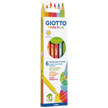 Giotto mega fluo - astuccio da 6 pz