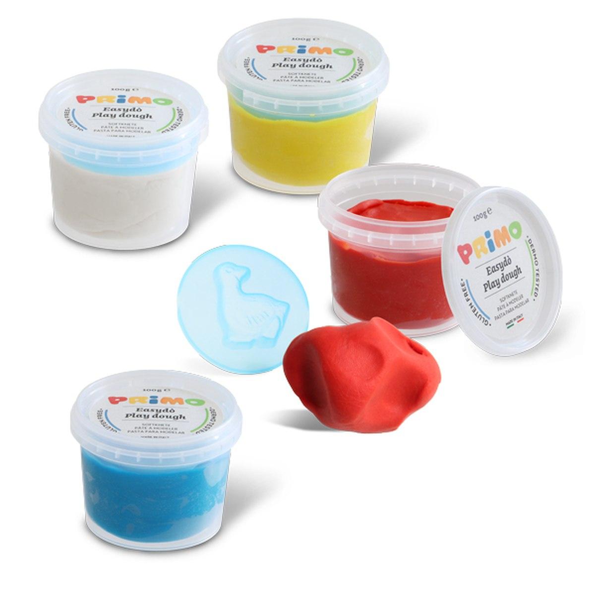 Primo - pasta easyd - pasta soffice da modellare in vasetto da 100 gr - 10 colori