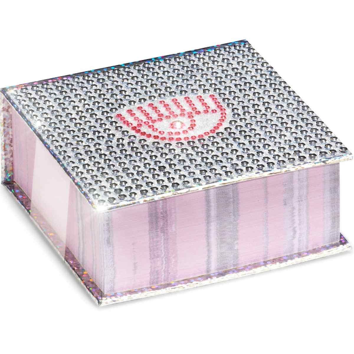 Pigna - cubo appunti 300 fogli adesivi riposizionabili con strass chiara ferragni