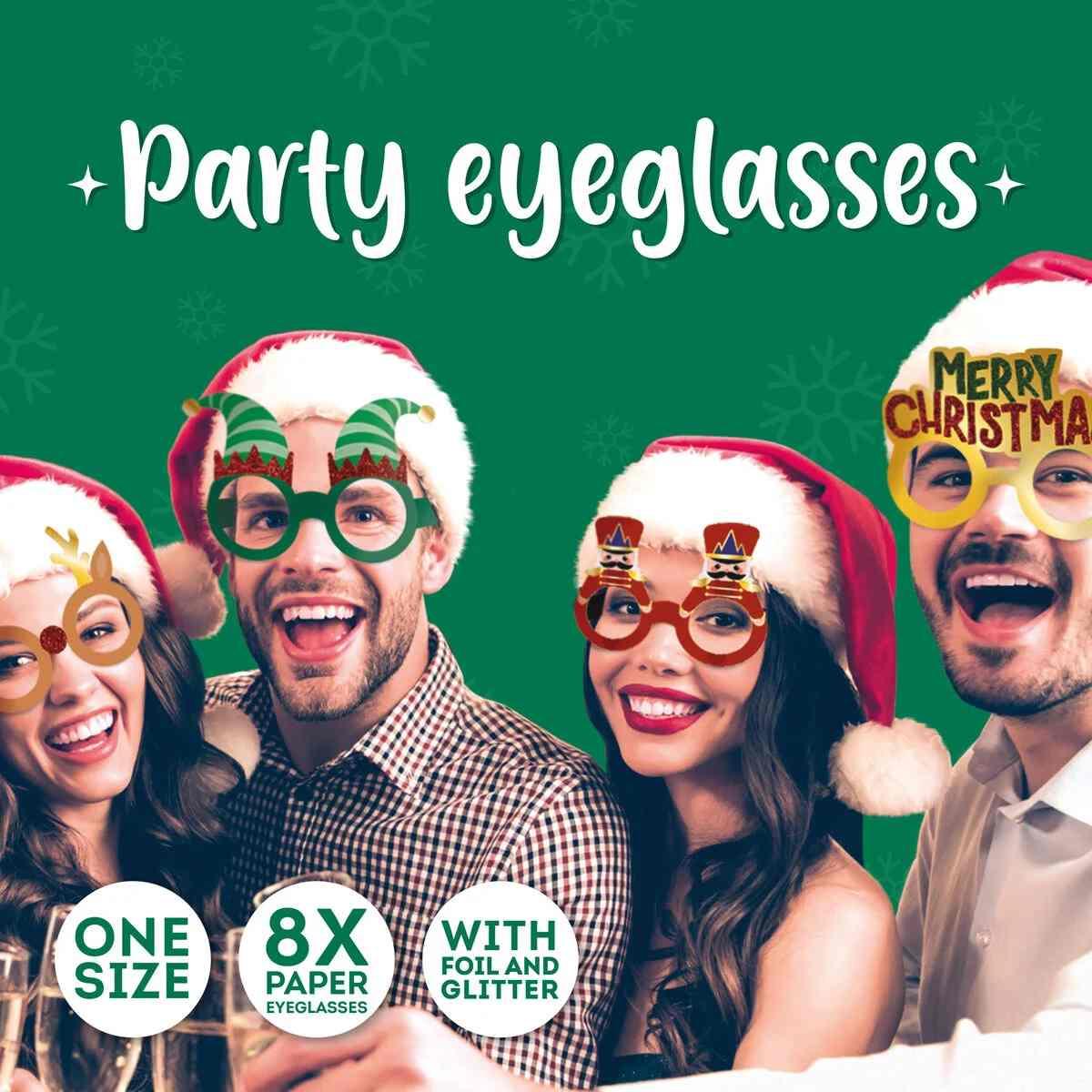 Legami - set of 8 pairs christmas paper - holiday paper eyeglasses