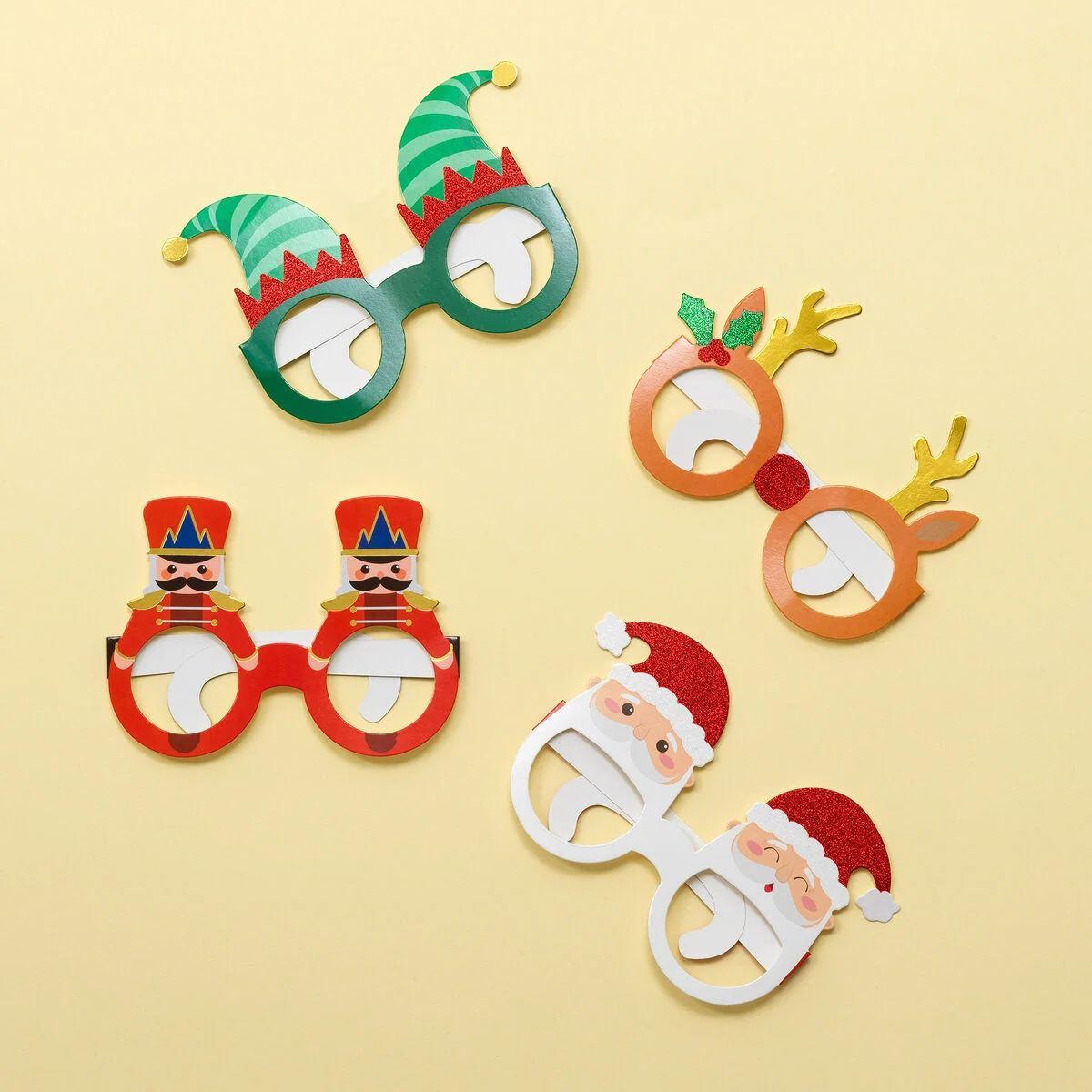 Legami - set of 8 pairs christmas paper - holiday paper eyeglasses