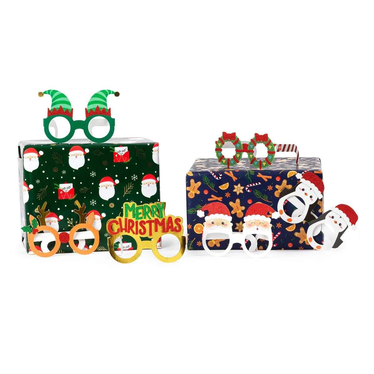 Legami - set of 8 pairs christmas paper - holiday paper eyeglasses