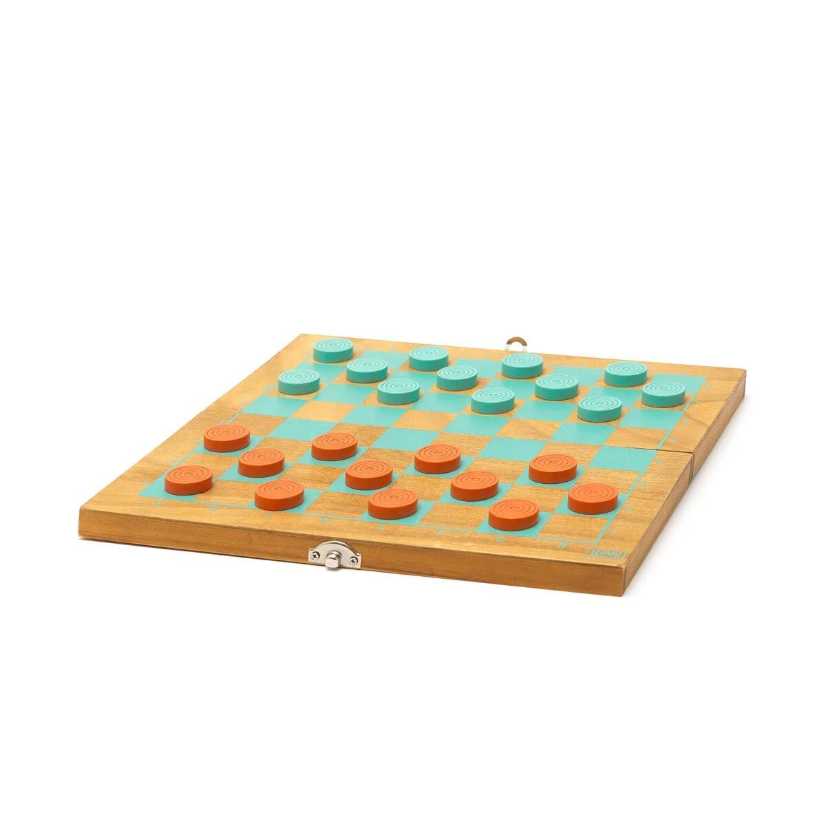 Legami wooden chess and deaughts - 2-in-1 scacchi e dama