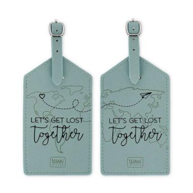 Legami - set of 2 luggage tags - let's get lost together