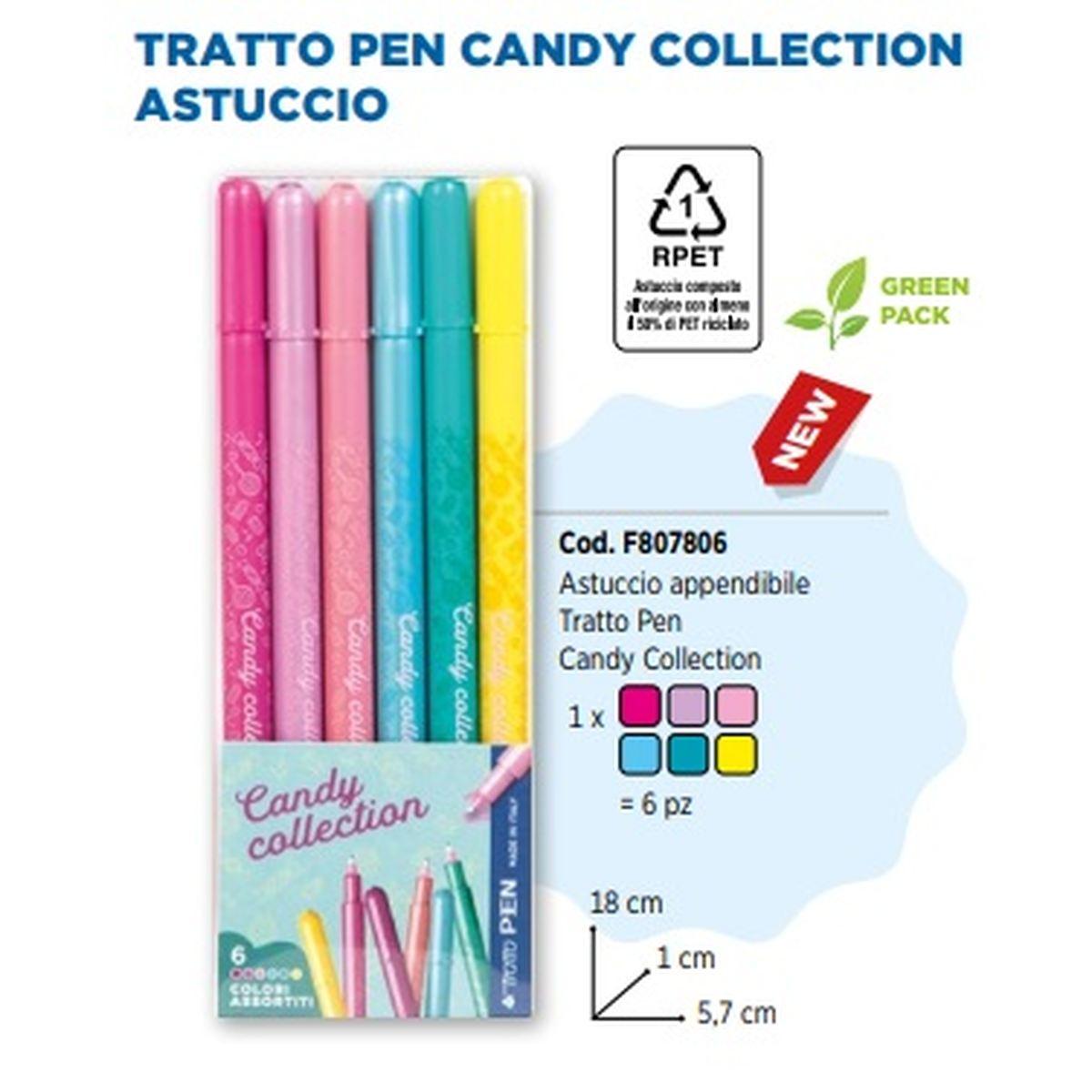 Tratto pen candy collection - astuccio 6 pz