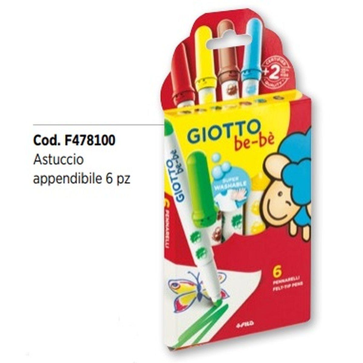 Giotto be-b pennarelli - astuccio 6 pz