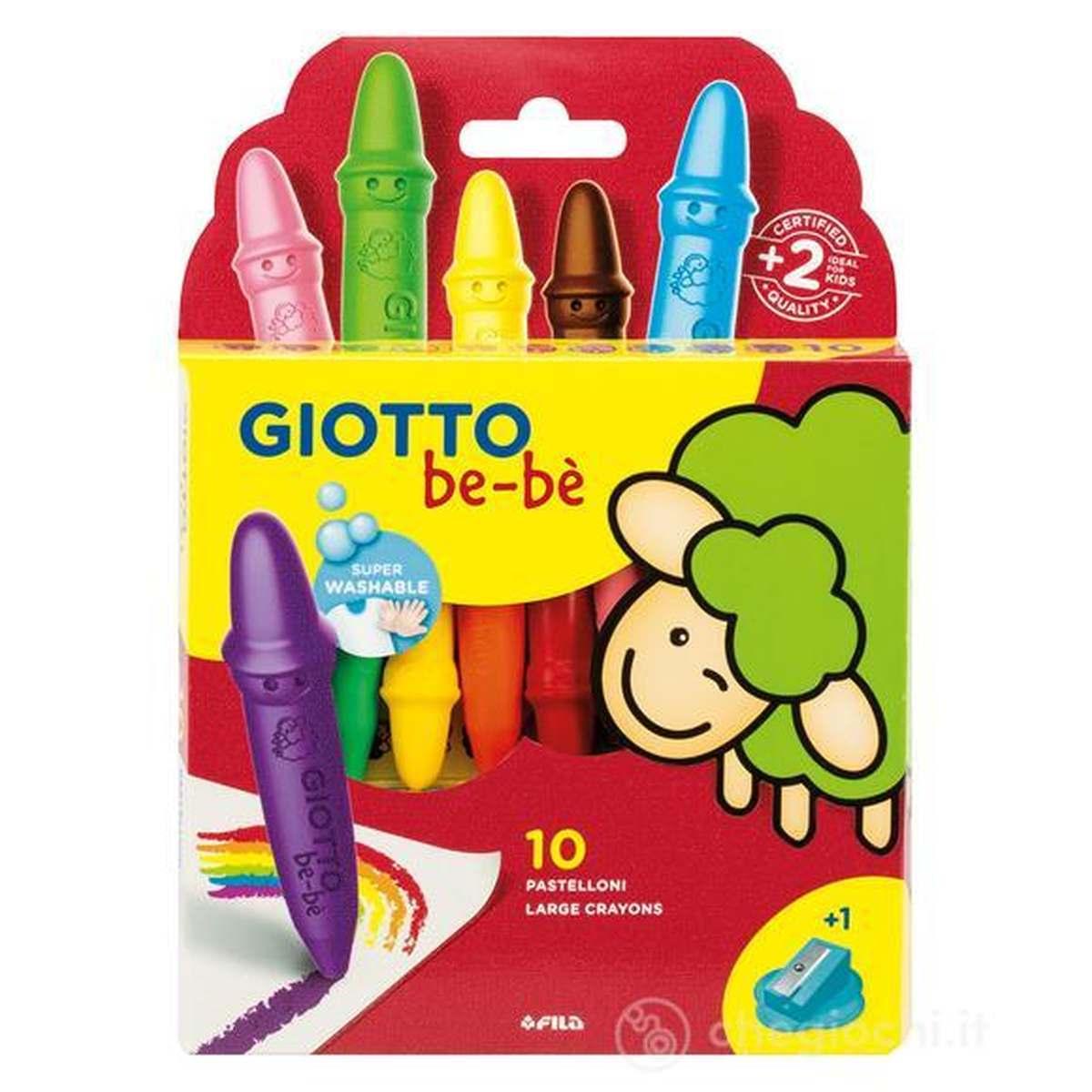 Giotto be-be' astuccio 10 pastelloni cera + appuntapastellone