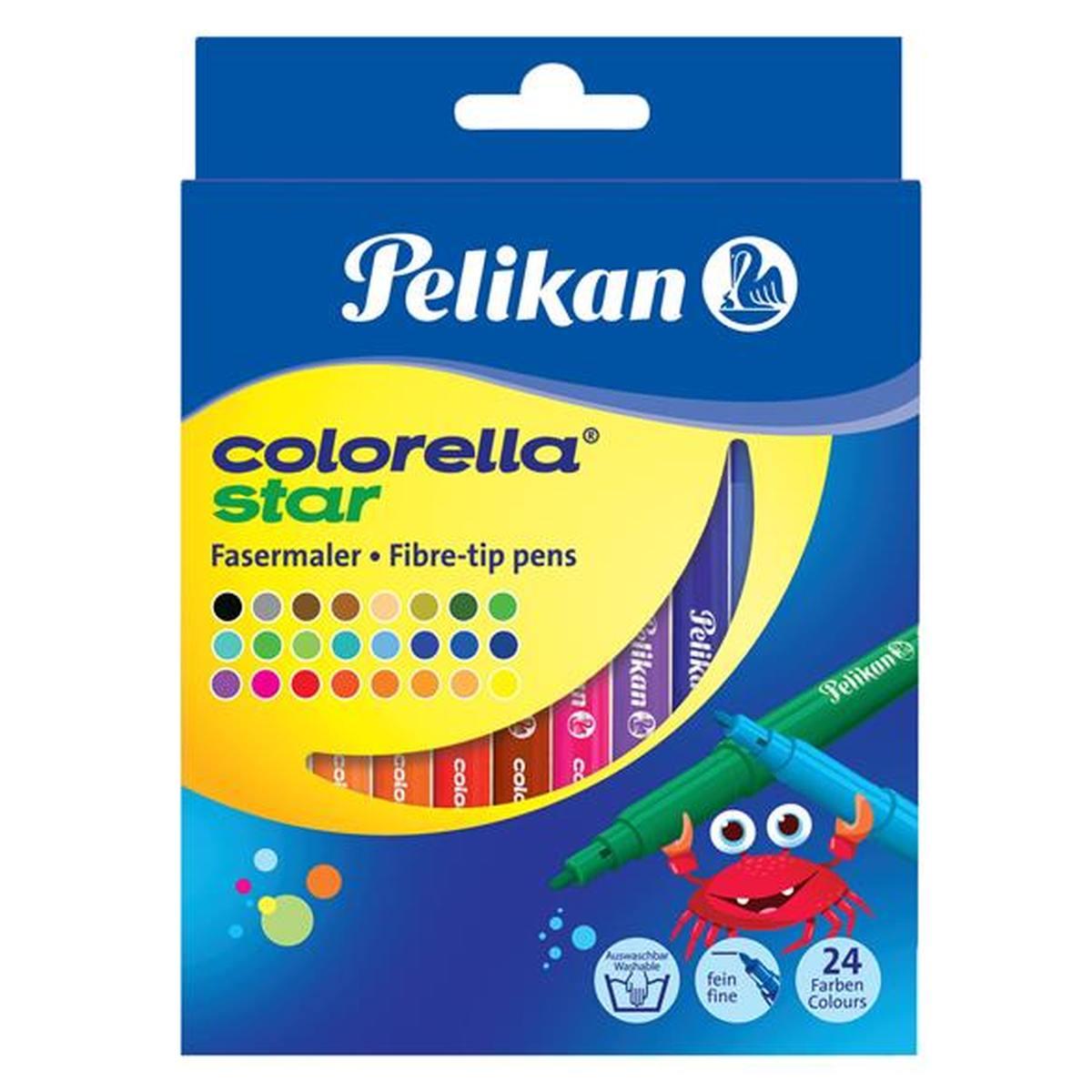 Pelikan colorella star pennarelli - punta fine - scatola 24 colori