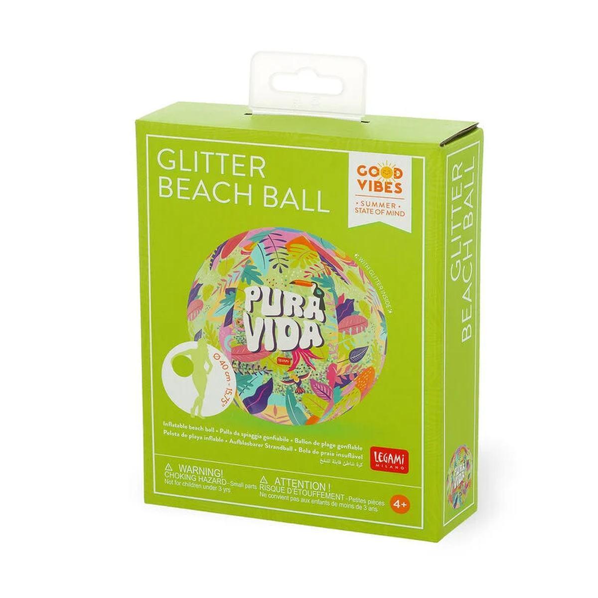 Legami - palla da spiaggia gonfiabile - glitter beach ball