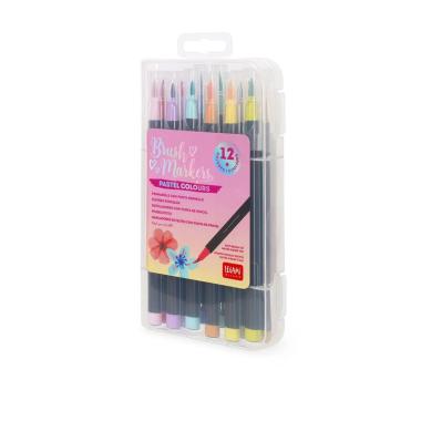 Legami - set di 12 pennarelli con punta pennello - brush markers