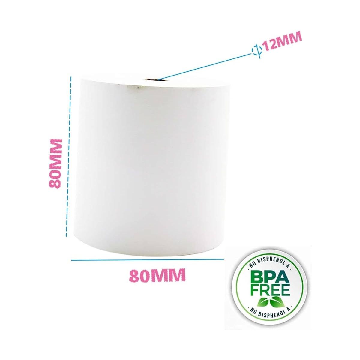 Umbria rotoli - rotoli termici per scommesse - 80 x Ø 80 x 12 mm - 80 gr - 5 pz - bpafree