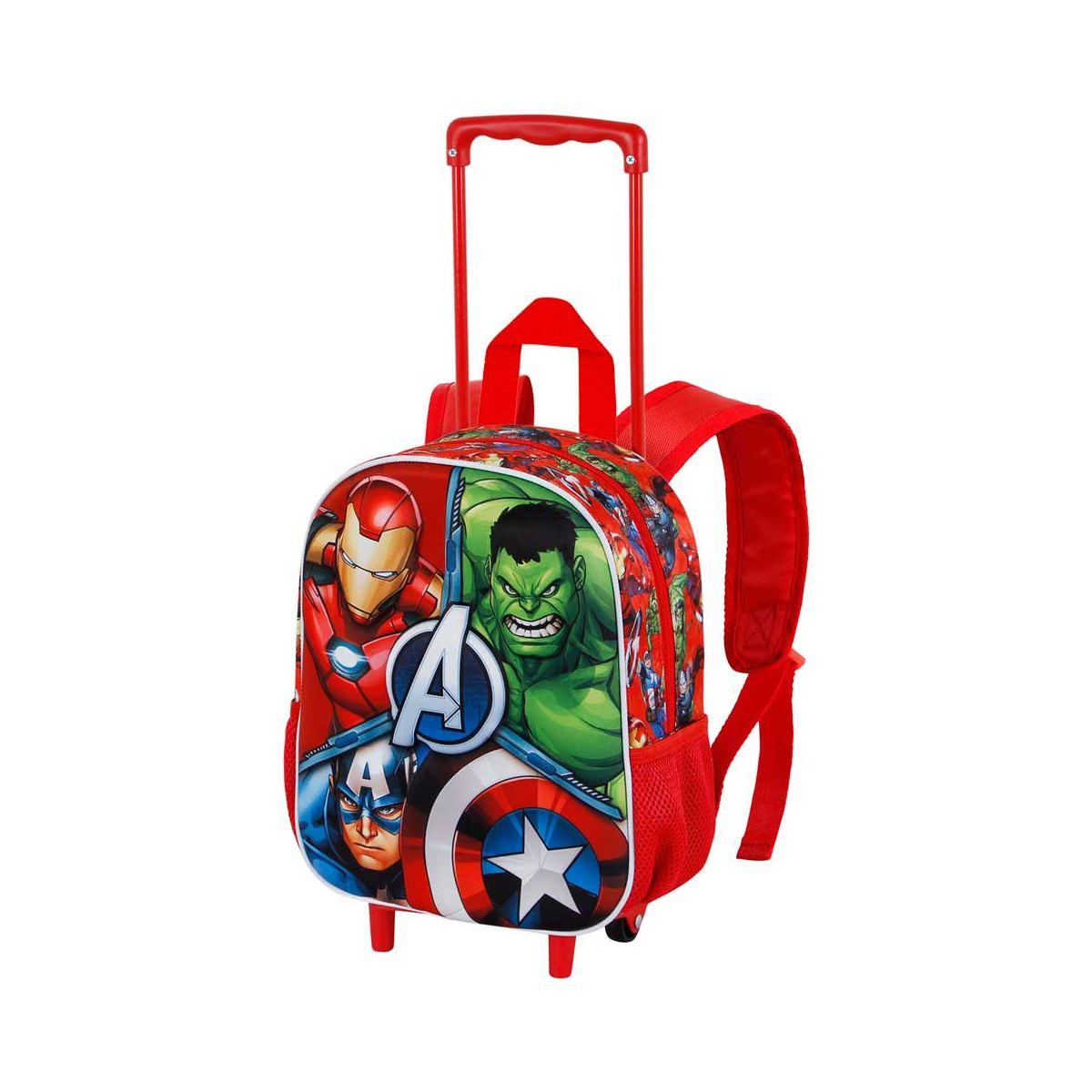 Zaino trolley asilo 3d - 34 x 26 x 13 cm - avengers