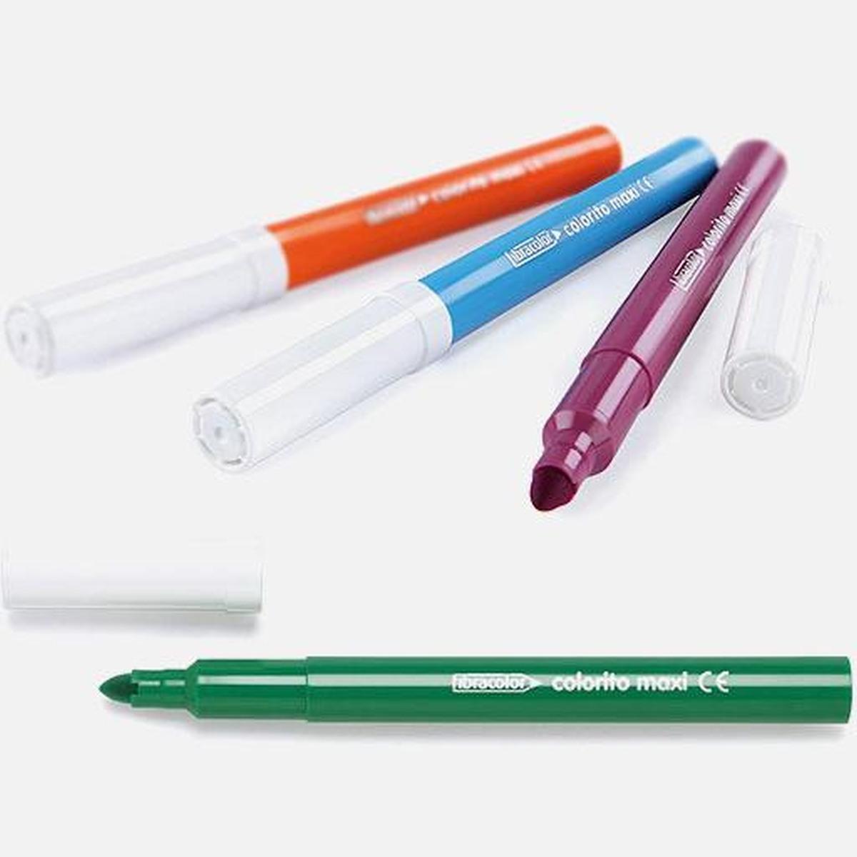 Fibracolor colorito maxi - pennarelli punta grossa - multiscatola 288 pz