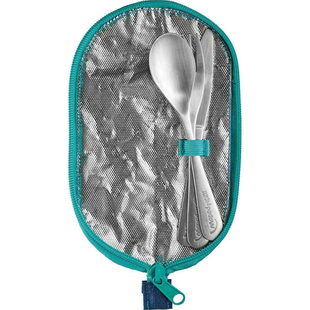 Maped picnik kit 3 posate acciaio con astuccio blu concept