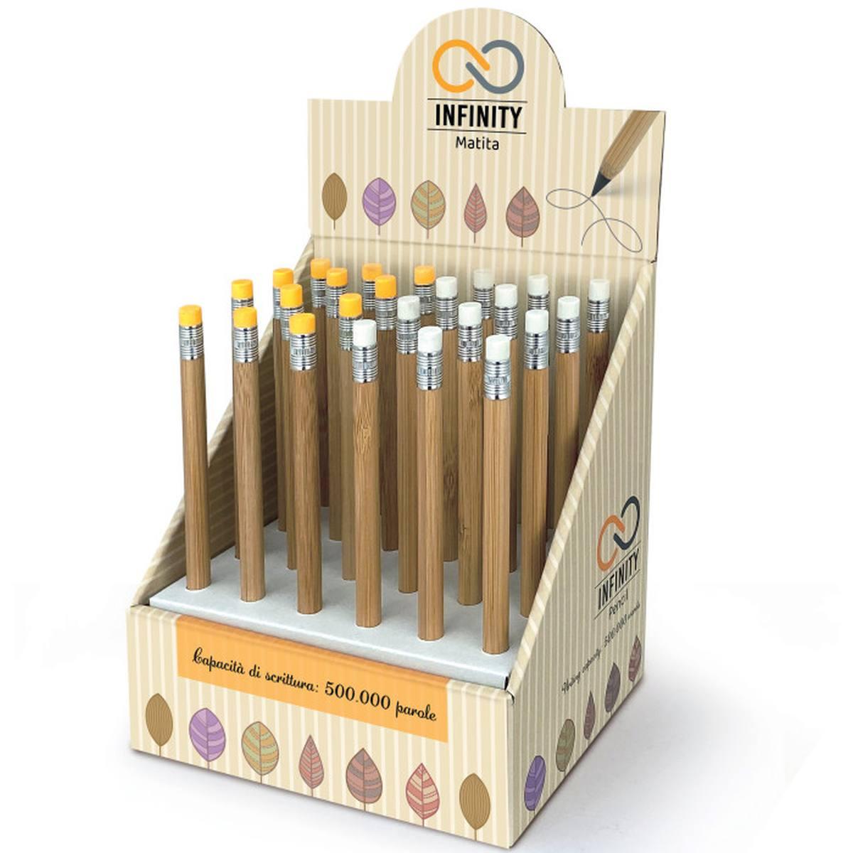 Lebez - matita infinity color legno con gomma
